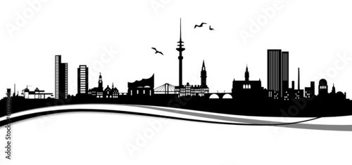 Vector: Skyline Hamburg Skyline Hamburg