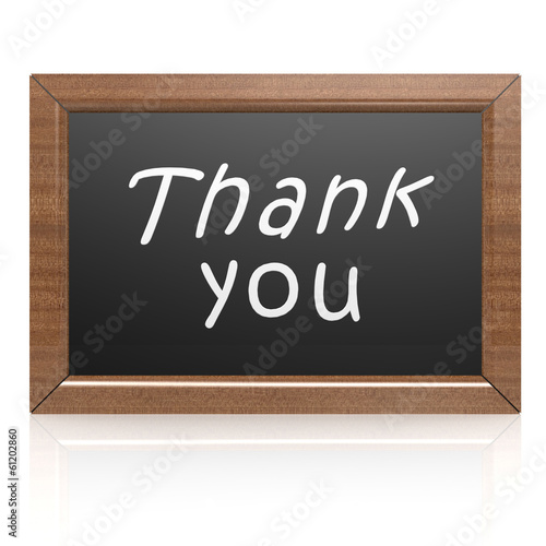 Illustration: Thank you on blackboard Thank you on blackboard