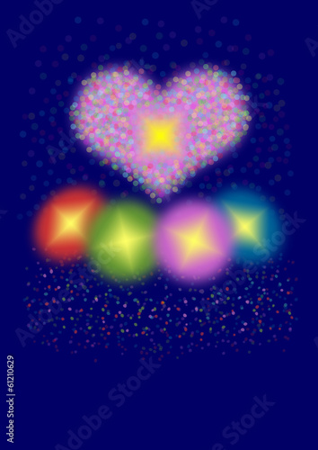 Illustration: ハートの花火 ハートの花火