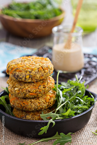 Photo: Vegan burgers with sweet potato and chickpeas Vegan burgers with sweet potato and chickpeas