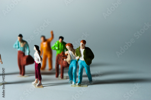 Photo: ミニチュアの人形の集団 ミニチュアの人形の集団