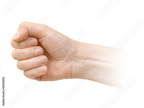Photo: hand hold something on a white background hand hold something on a white background