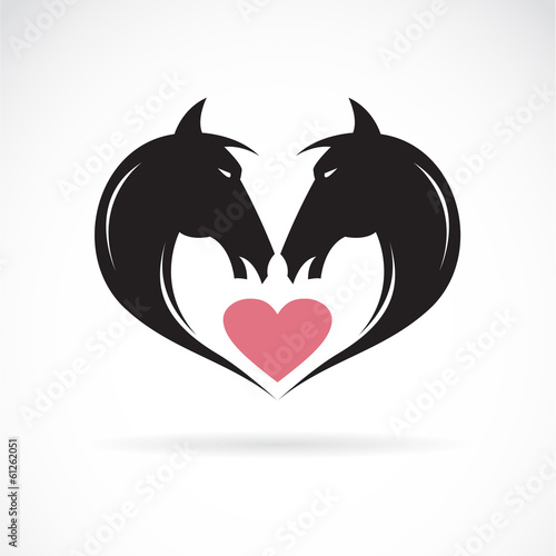 Vector: Vector image of two horses Vector image of two horses
