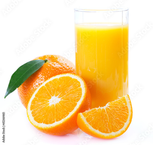 Fresh orange with juice