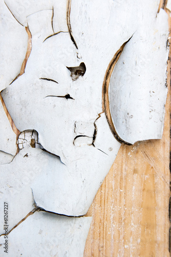 Photo: old wooden wall with white paint old wooden wall with white paint