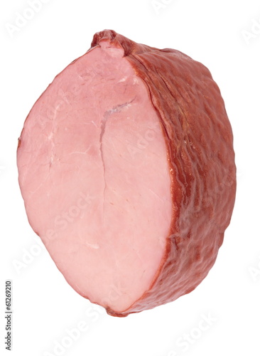 Photo: Piece of Boiled and Smoked Meat Isolated Piece of Boiled and Smoked Meat Isolated