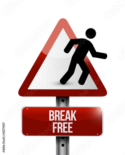 Illustration: break free sign illustration design break free sign illustration design