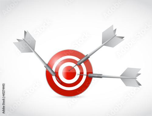 Illustration: target and multiple darts. illustration design target and multiple darts. illustration design