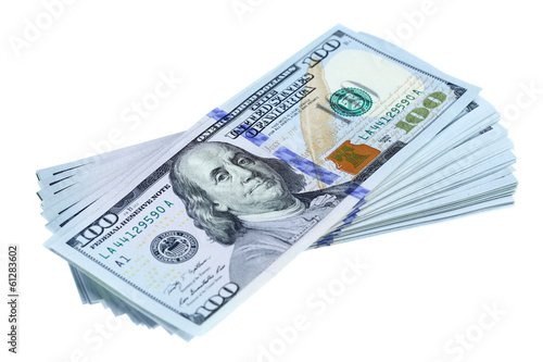 Photo: Bundle of new dollars Bundle of new dollars