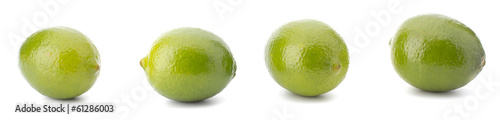 Photo: Fresh lime fruit Isolated on white background Fresh lime fruit Isolated on white background