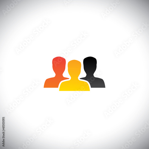 Vector: colorful people concept vector of team, teamwork & community colorful people concept vector of team, teamwork & community