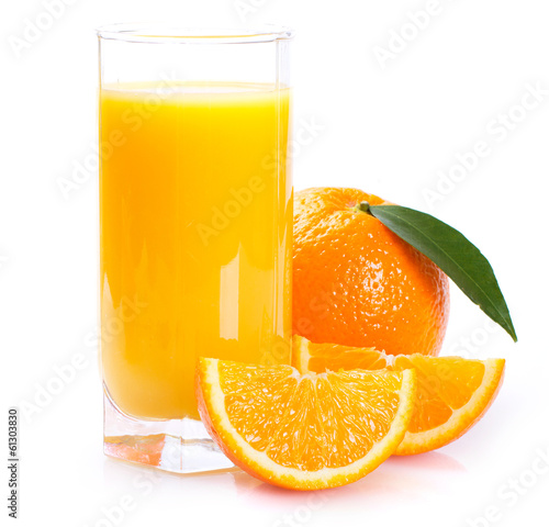 Fresh orange with juice