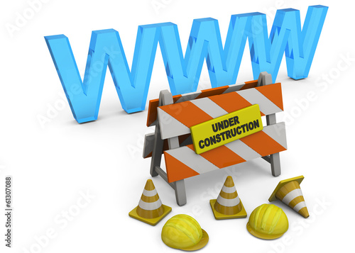 Illustration: Website Under Construction - 3D Website Under Construction - 3D