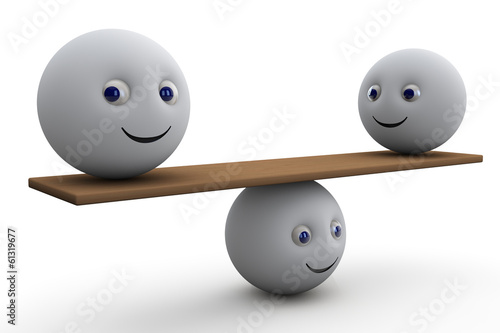 Illustration: equilibrium - 3d composition equilibrium - 3d composition