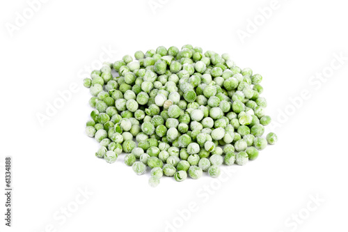 Photo: Frozen Peas On White Frozen Peas On White