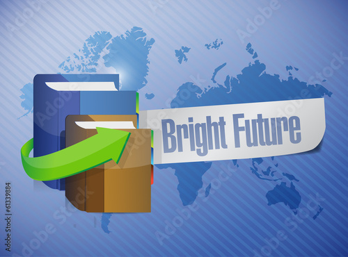 Photo: bright future message illustration design bright future message illustration design