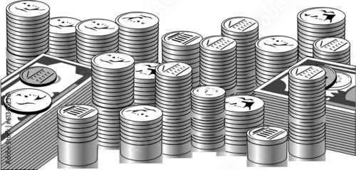 Illustration: coins coins