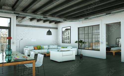 Illustration: modernes Loft modernes Loft