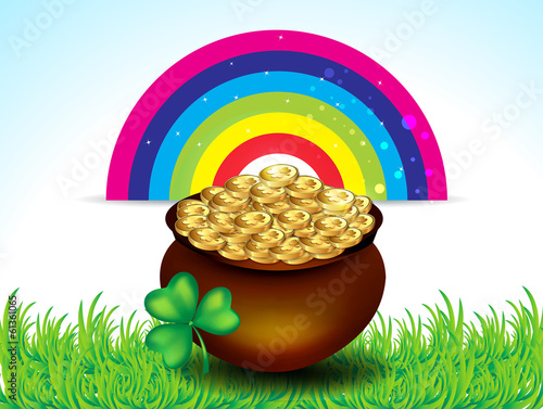 Vector: St Patrick's Background With Coin St Patrick's Background With Coin