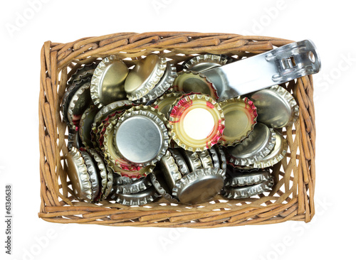 Photo: Basket Bottle Caps Basket Bottle Caps