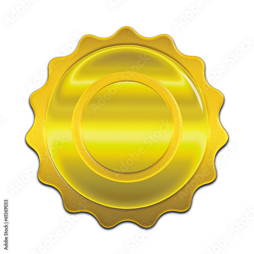 Illustration: Blank golden label Blank golden label