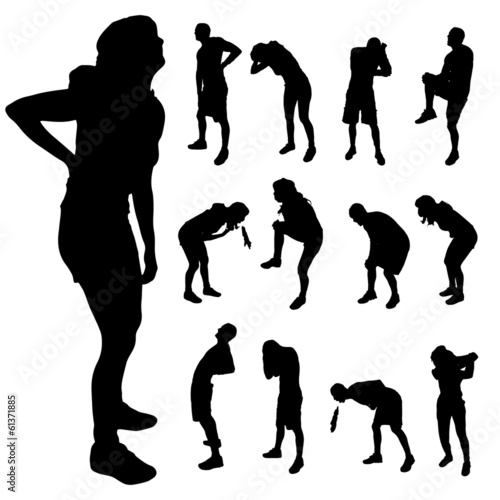 Vector: Vector silhouette of people. Vector silhouette of people.