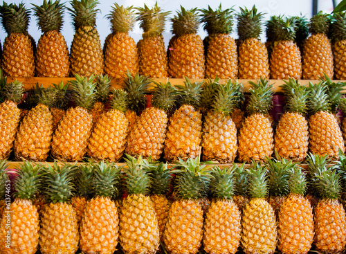 Photo: Fresh pineapple for sale. Fresh pineapple for sale.