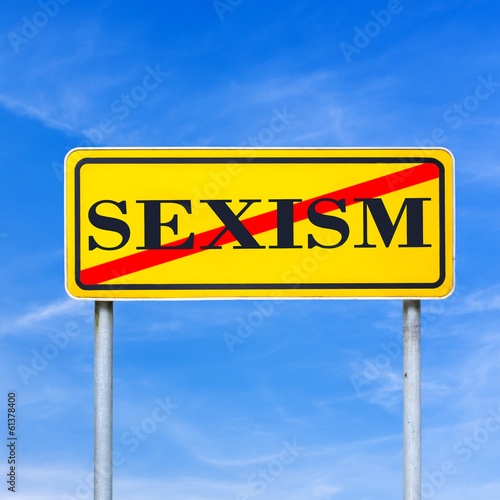Photo: Prohibition of sexism signboard Prohibition of sexism signboard
