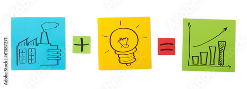 Photo: Concept of innovation. Colored paper sheets. Concept of innovation. Colored paper sheets.