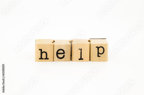 Photo: help wording, aid and support concept help wording, aid and support concept