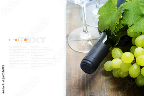 Photo: Wine and grape Wine and grape