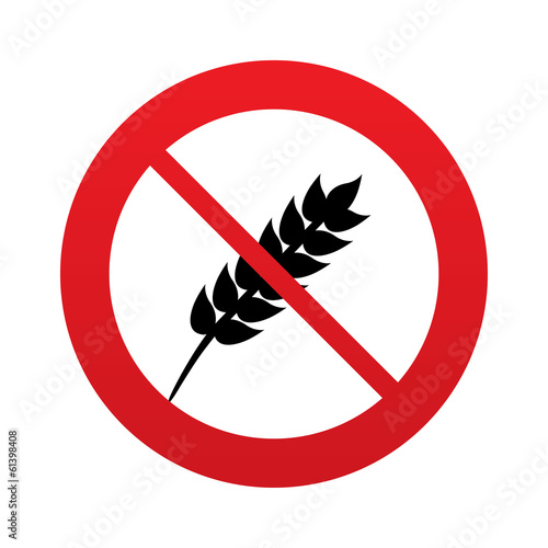 Vector: No Gluten free sign icon. No gluten symbol. No Gluten free sign icon. No gluten symbol.