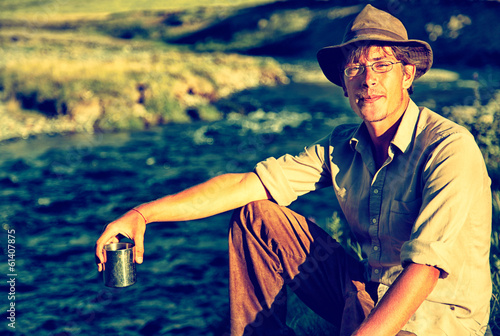 Photo: Tourist in camp Tourist in camp