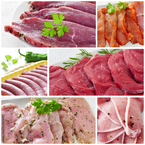 Photo: raw meat collage raw meat collage