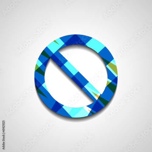 Vector: No Sign , abstract style illustration, isolated symbol No Sign , abstract style illustration, isolated symbol