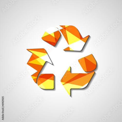 Vector: Recycle Symbol, abstract style illustration, for eco Recycle Symbol, abstract style illustration, for eco