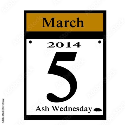 Illustration: ash wednesday calendar icon ash wednesday calendar icon