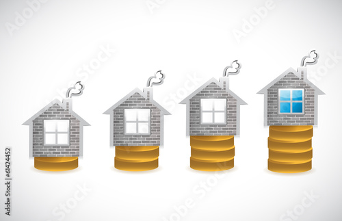 Illustration: real estate business graph illustration real estate business graph illustration