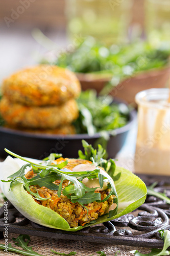 Photo: Vegan burgers with sweet potato and chickpeas Vegan burgers with sweet potato and chickpeas