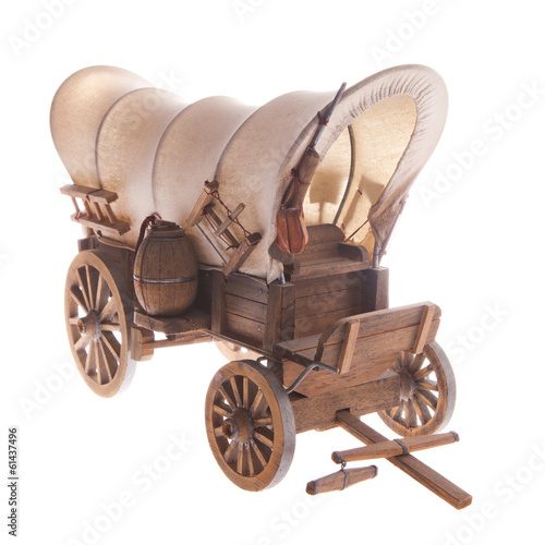 Photo: Old Horse Carriage isolated on white Old Horse Carriage isolated on white