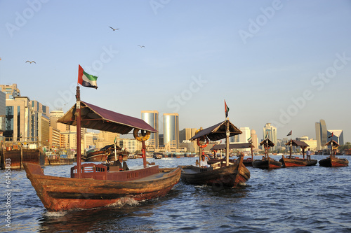 Photo: View of Deira quarter from Dubai creek with abra’s or water taxi View of Deira quarter from Dubai creek with abra’s or water taxi