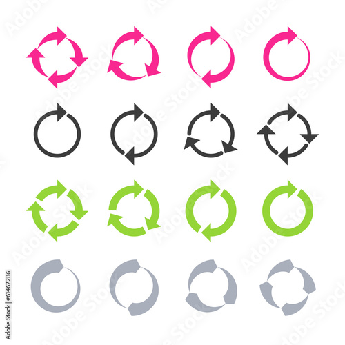 Vector: Rotation, reload, refresh, circle, cycle arrow signs Rotation, reload, refresh, circle, cycle arrow signs