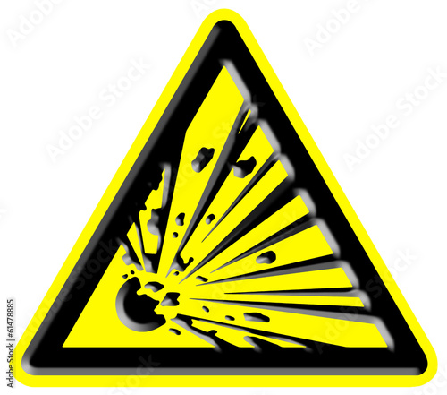 Illustration: Explosion hazard sign Explosion hazard sign