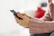 asian girl reading sms on smarthphone asian girl reading sms on smarthphone
