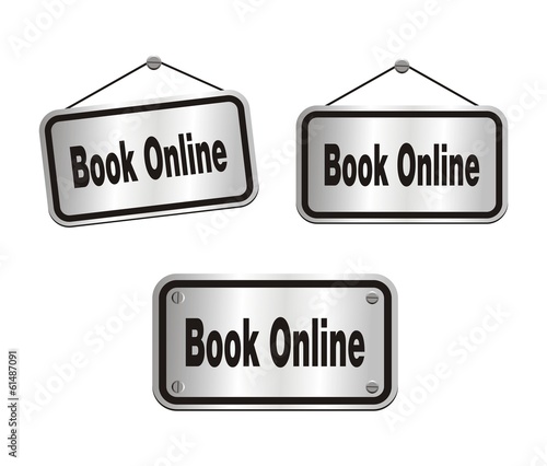 Vector: book online - silver signs book online - silver signs