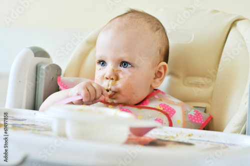 Photo: baby with spoon baby with spoon