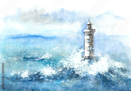 Illustration: lighthouse lighthouse