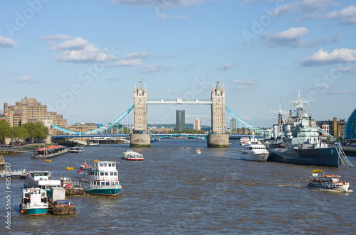 Tower Bridge On The Thames River In London