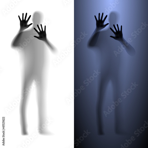 Vector: Man asking for help Man asking for help