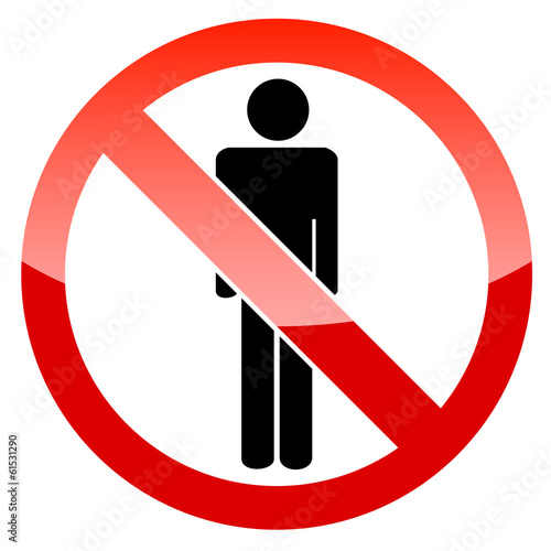 Illustration: No man icon No man icon